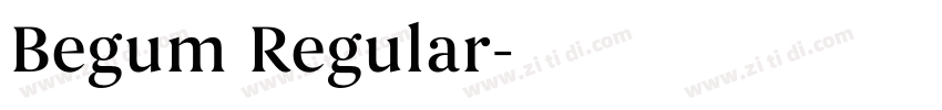 Begum Regular字体转换
